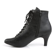 Pleaser Pink Label DIVINE-1020 Ankle Boot (Black Faux Leather)
