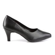 Pleaser Pink Label DIVINE-420 Pump (Black Faux Leather)
