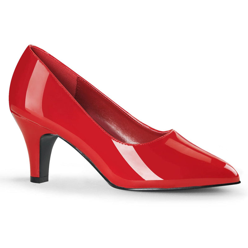 Pleaser Pink Label DIVINE-420 Pump (Red Patent)