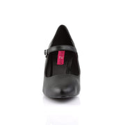 Pleaser Pink Label DIVINE-440 Pump (Black Faux Leather)