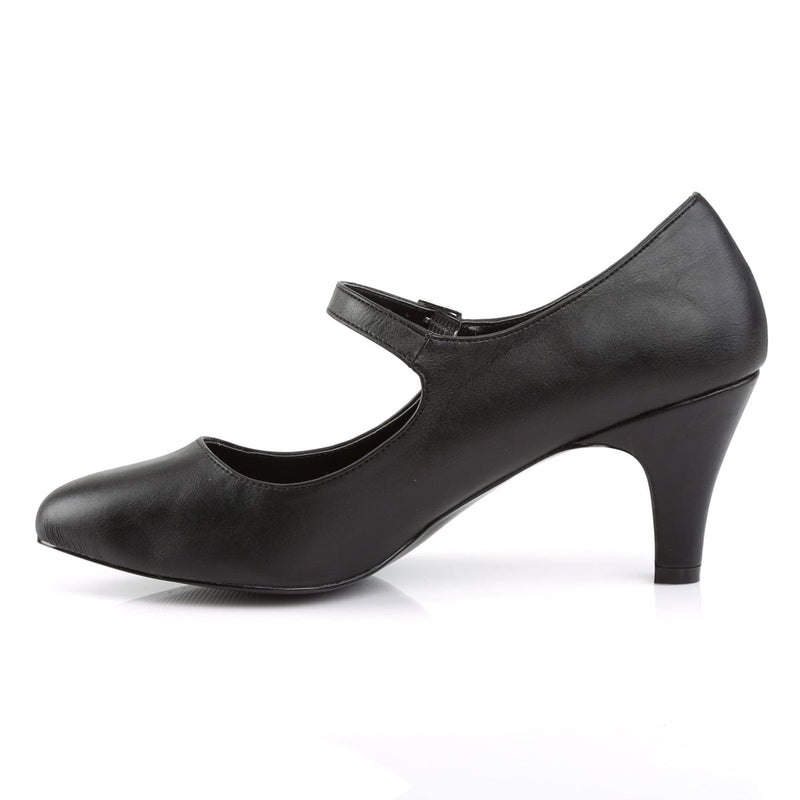 Pleaser Pink Label DIVINE-440 Pump (Black Faux Leather)