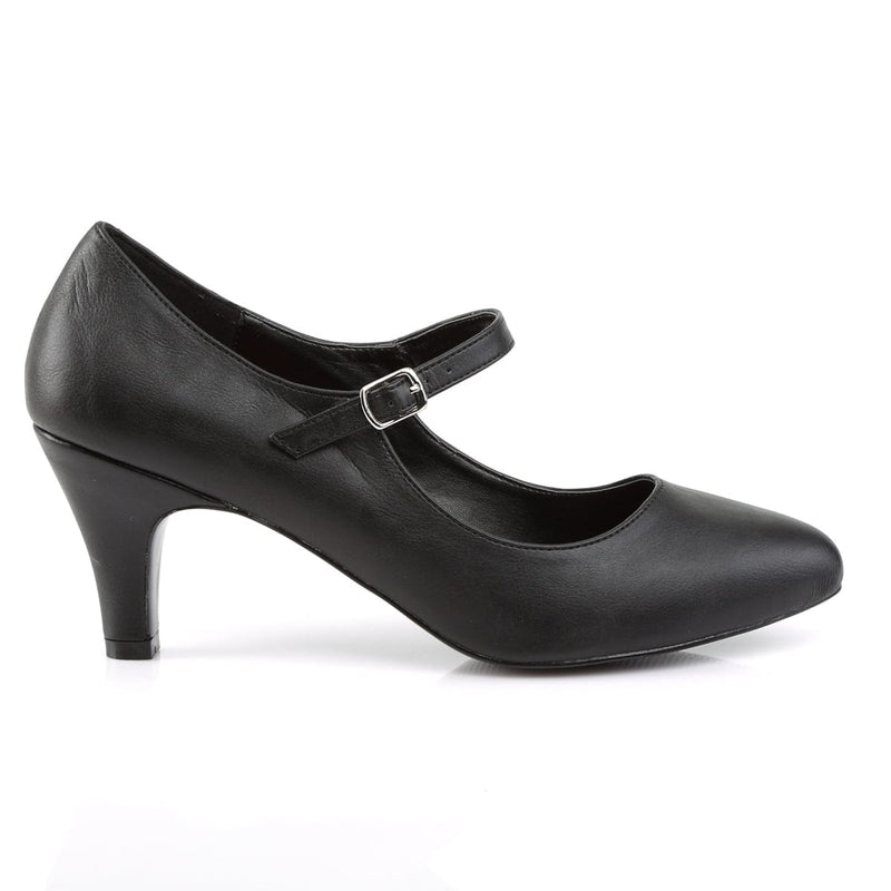 Pleaser Pink Label DIVINE-440 Pump (Black Faux Leather)