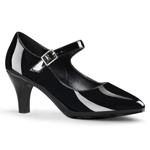 Pleaser Pink Label DIVINE-440 Pump (Black Patent)