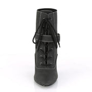 Pleaser Pink Label DREAM-1022 Ankle Boot (Black Faux Nubuck Leather)