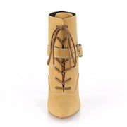 Pleaser Pink Label DREAM-1022 Ankle Boot (Tan Fuax Nubuck Leather)