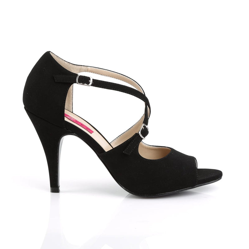 Pleaser Pink Label DREAM-412 Sandal (Black Nubuck)