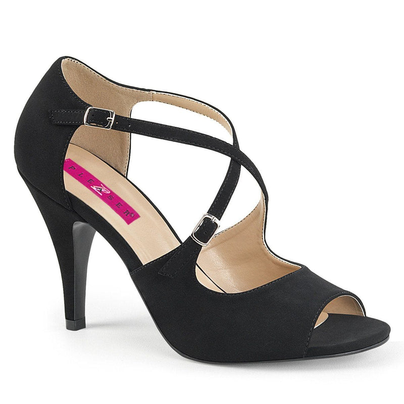 Pleaser Pink Label DREAM-412 Sandal (Black Nubuck)