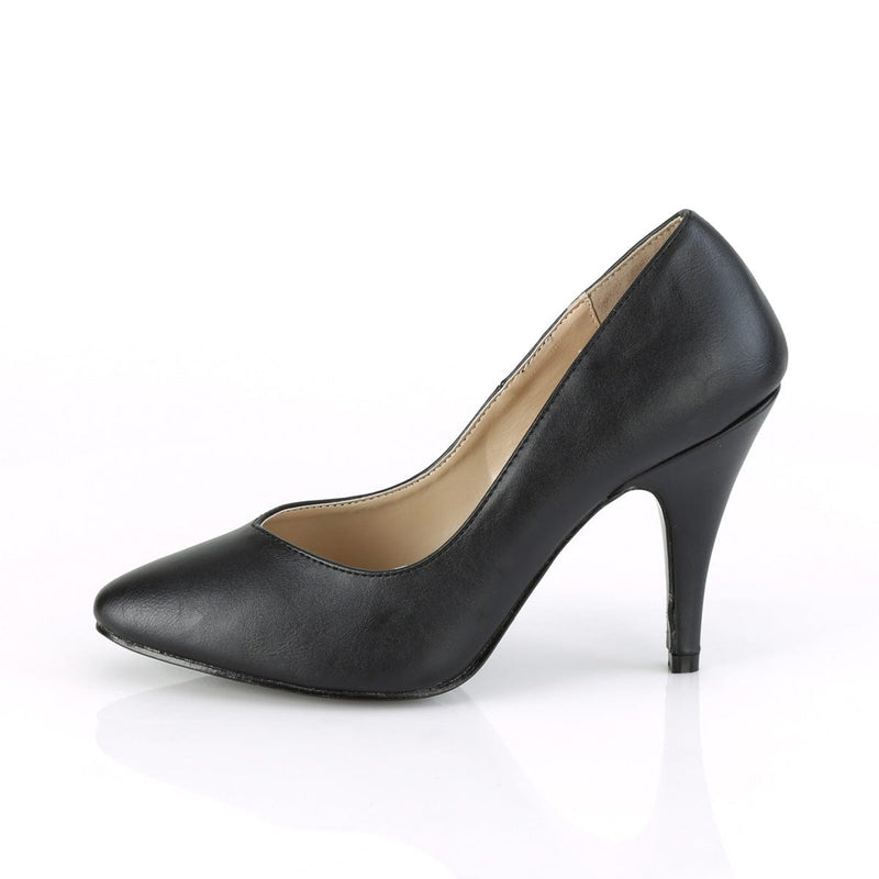 Pleaser Pink Label DREAM-420W Pump (Black Faux Leather)