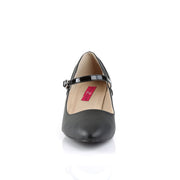 Pleaser Pink Label FAB-425 Pump (Black Faux Leather-Patent)