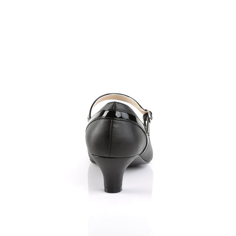 Pleaser Pink Label FAB-425 Pump (Black Faux Leather-Patent)