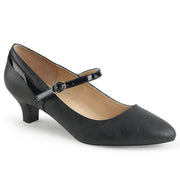 Pleaser Pink Label FAB-425 Pump (Black Faux Leather-Patent)