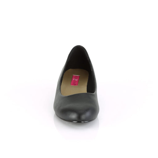 Pleaser Pink Label GWEN-01 Pump (Black Faux Leather)