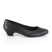 Pleaser Pink Label GWEN-01 Pump (Black Faux Leather)