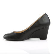 Pleaser Pink Label KIMBERLY-08 Pump (Black Faux Leather)
