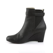 Pleaser Pink Label KIMBERLY-102 Ankle Boot (Black Faux Leather)