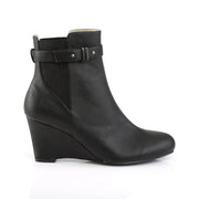 Pleaser Pink Label KIMBERLY-102 Ankle Boot (Black Faux Leather)