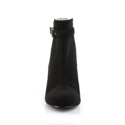 Pleaser Pink Label KIMBERLY-102 Ankle Boot (Black Nubuck Suede)