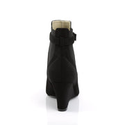 Pleaser Pink Label KIMBERLY-102 Ankle Boot (Black Nubuck Suede)