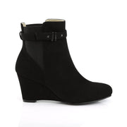 Pleaser Pink Label KIMBERLY-102 Ankle Boot (Black Nubuck Suede)