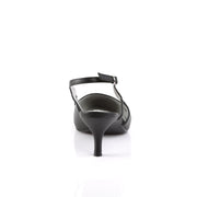 Pleaser Pink Label KITTEN-02 Pump (Black Faux Leather)