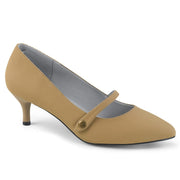 Pleaser Pink Label KITTEN-03 Pump (Taupe Nubuck)