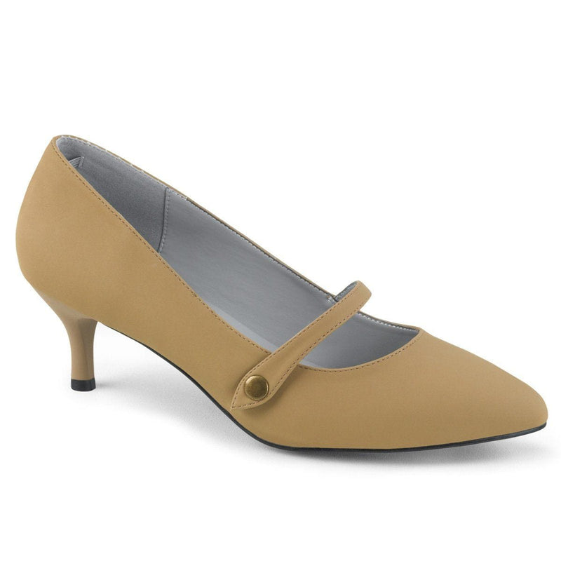 Pleaser Pink Label KITTEN-03 Pump (Taupe Nubuck)