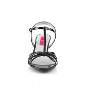 Pleaser Pink Label KITTEN-06 Sandal (Black Patent)