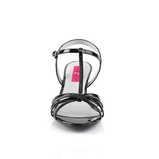 Pleaser Pink Label KITTEN-06 Sandal (Black Patent)