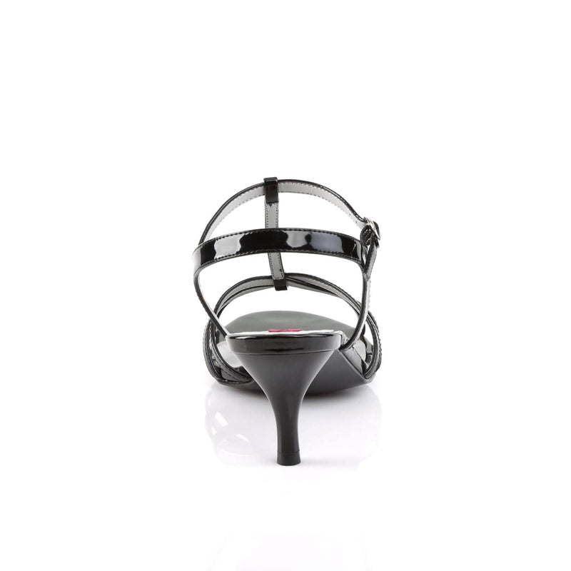 Pleaser Pink Label KITTEN-06 Sandal (Black Patent)