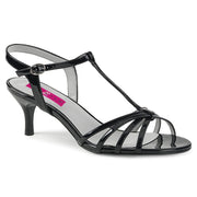 Pleaser Pink Label KITTEN-06 Sandal (Black Patent)