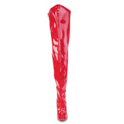 Pleaser Pink Label SEDUCE-3000WC Thigh High Boot (Red Stretch Patent)