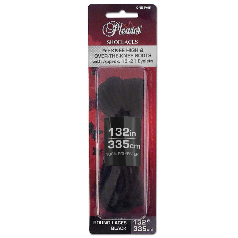 Pleaser Pleaser Boot Shoe Laces Black / Knee Boot Laces