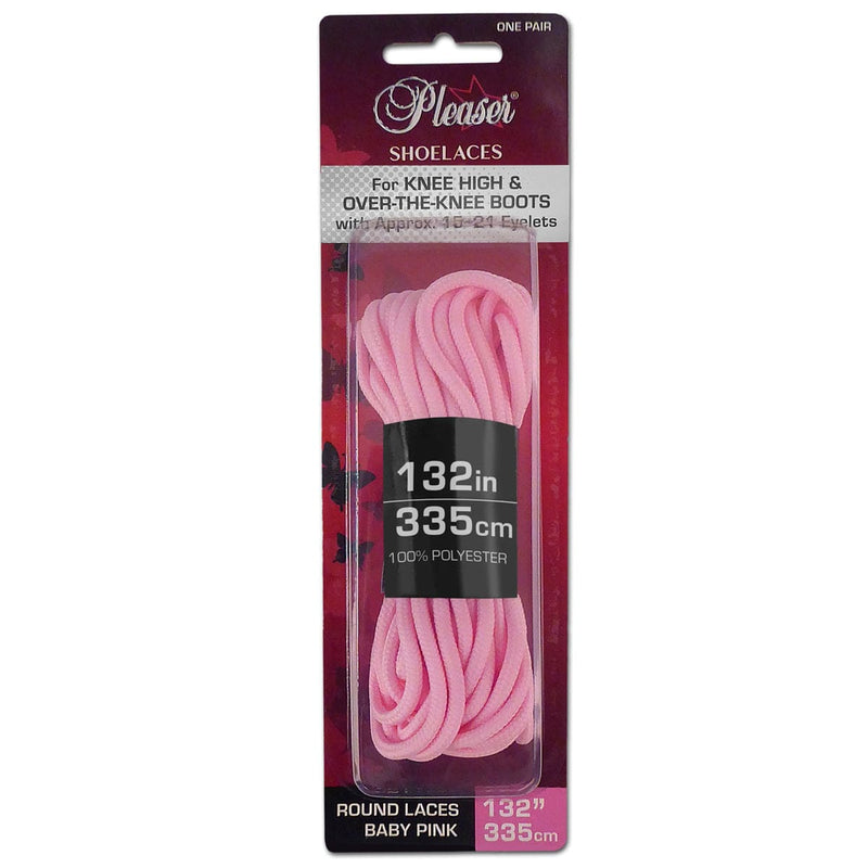 Pleaser Pleaser Boot Shoe Laces Pink / Knee Boot Laces