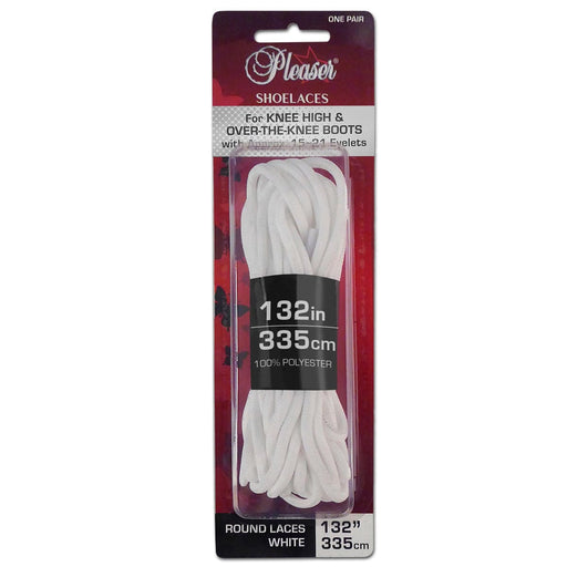Pleaser Pleaser Boot Shoe Laces White / Knee Boot Laces
