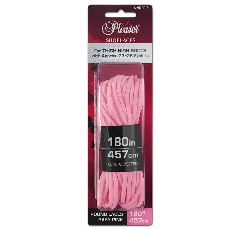 Pleaser Pleaser Boot Shoe Laces Pink / Thigh Boot Laces
