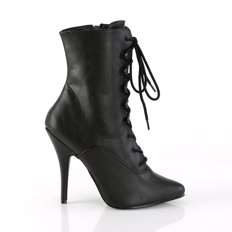 Pleaser SEDUCE-1020 Ankle Boot (Black Faux Leather)