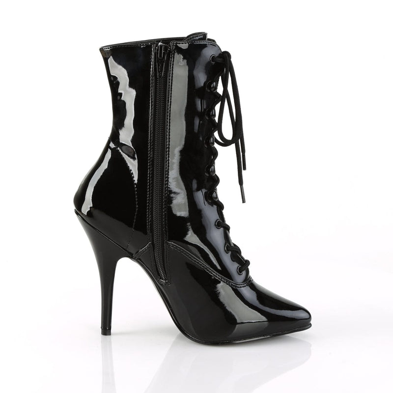 Pleaser SEDUCE-1020 Ankle Boot (Black Patent)