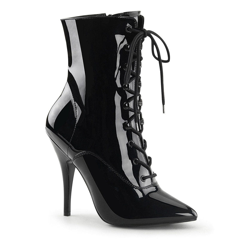 Pleaser SEDUCE-1020 Ankle Boot (Black Patent)