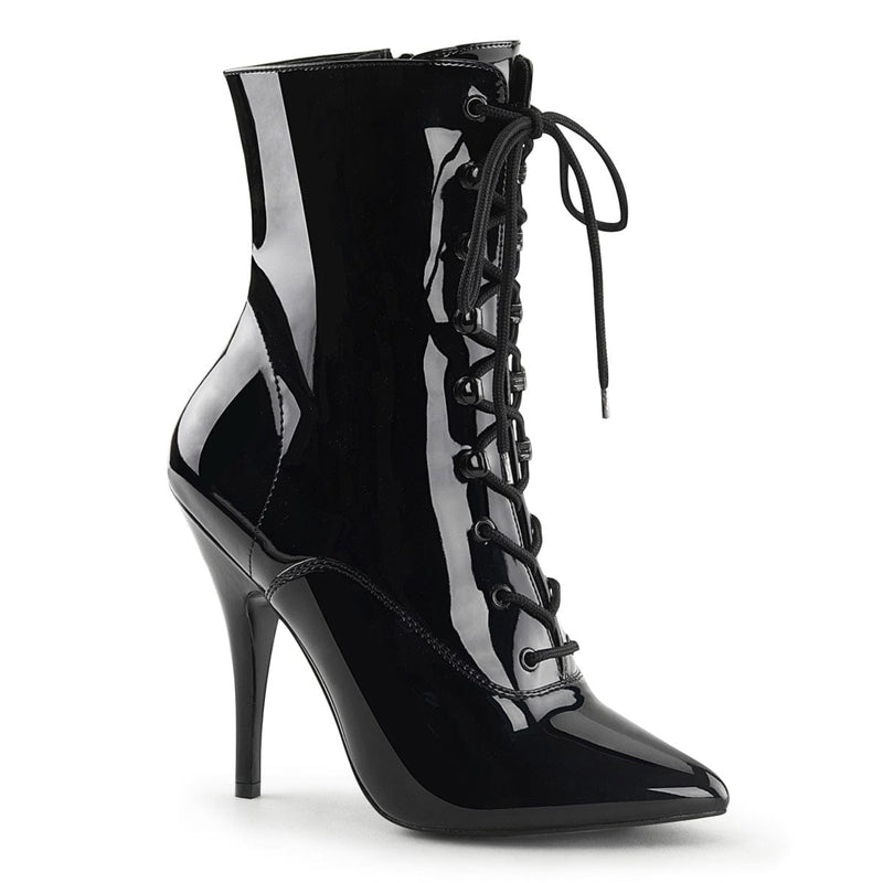 Pleaser SEDUCE-1020 Ankle Boot (Black Patent)