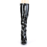 Pleaser SEDUCE-2000 Knee High Boot (Black Stretch Patent)