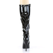 Pleaser SEDUCE-2000 Knee High Boot (Black Stretch Patent)