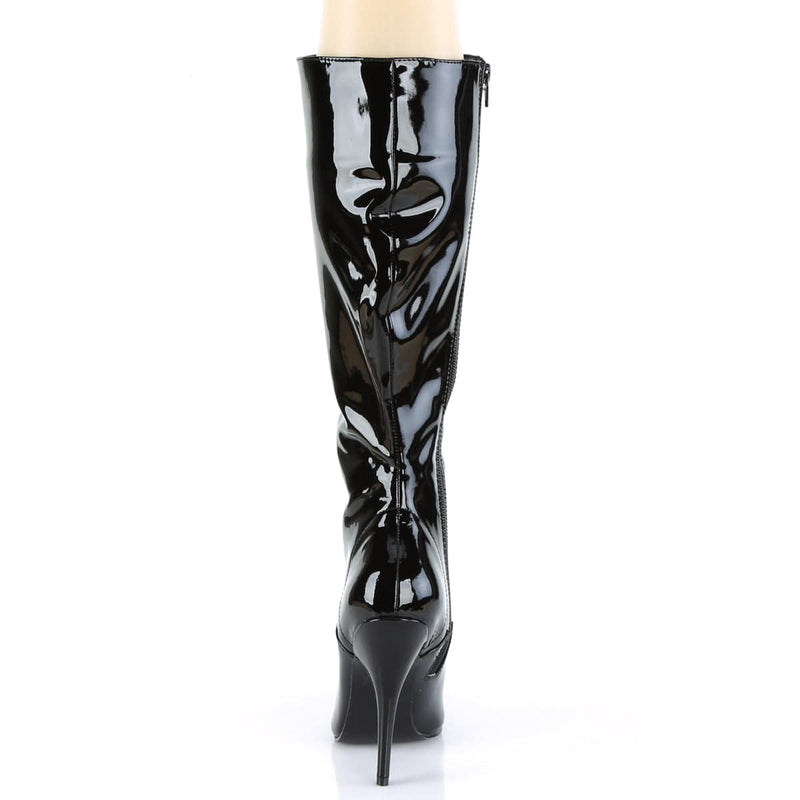 Pleaser SEDUCE-2020 Knee High Boot (Black Patent)
