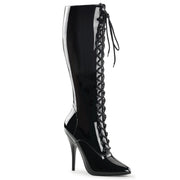 Pleaser SEDUCE-2020 Knee High Boot (Black Patent)