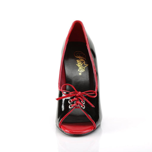 Pleaser SEDUCE-216 Pump (Black-Red Patent)