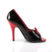 Pleaser SEDUCE-216 Pump (Black-Red Patent)