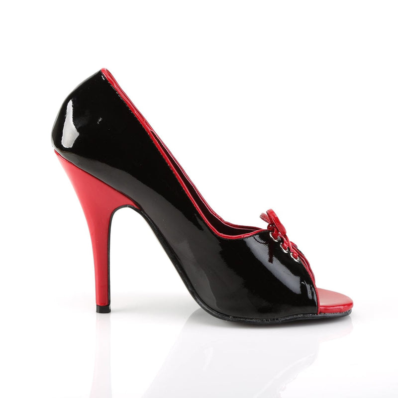 Pleaser SEDUCE-216 Pump (Black-Red Patent)