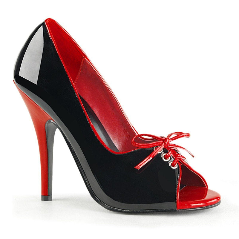Pleaser SEDUCE-216 Pump (Black-Red Patent)