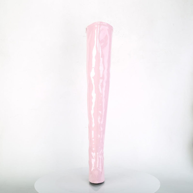 Pleaser SEDUCE-3000 Thigh High Boot (Baby Pink Stretch Patent)