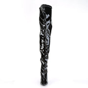 Pleaser SEDUCE-3000 Thigh High Boot (Black Stretch Patent)