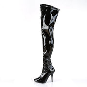 Pleaser SEDUCE-3000 Thigh High Boot (Black Stretch Patent)